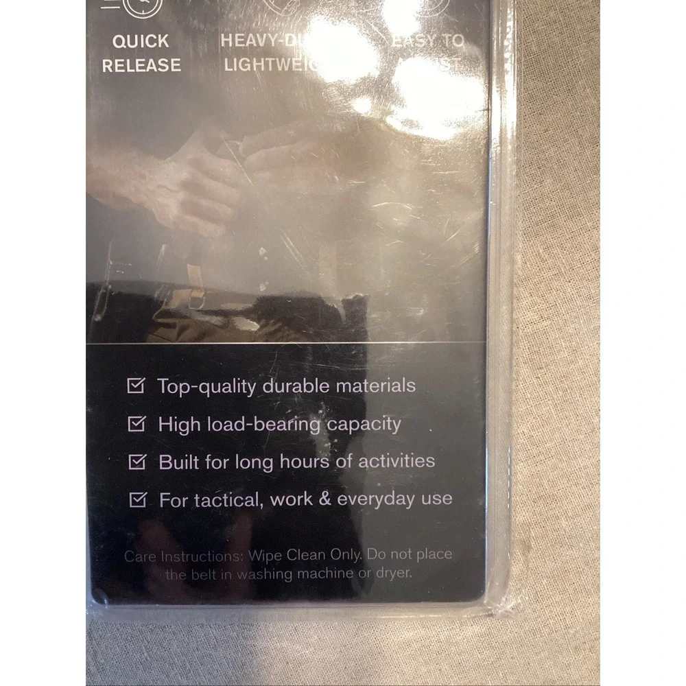 Teceum‎ Black Tactical Belt Quick Release Buckle Size Small